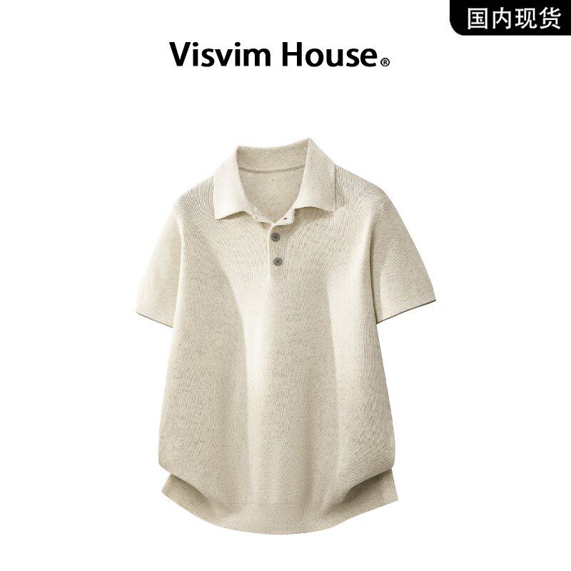 品牌现货撤柜】VISVIM WINGS夏季老钱风透气针织POLO衫短袖男士
