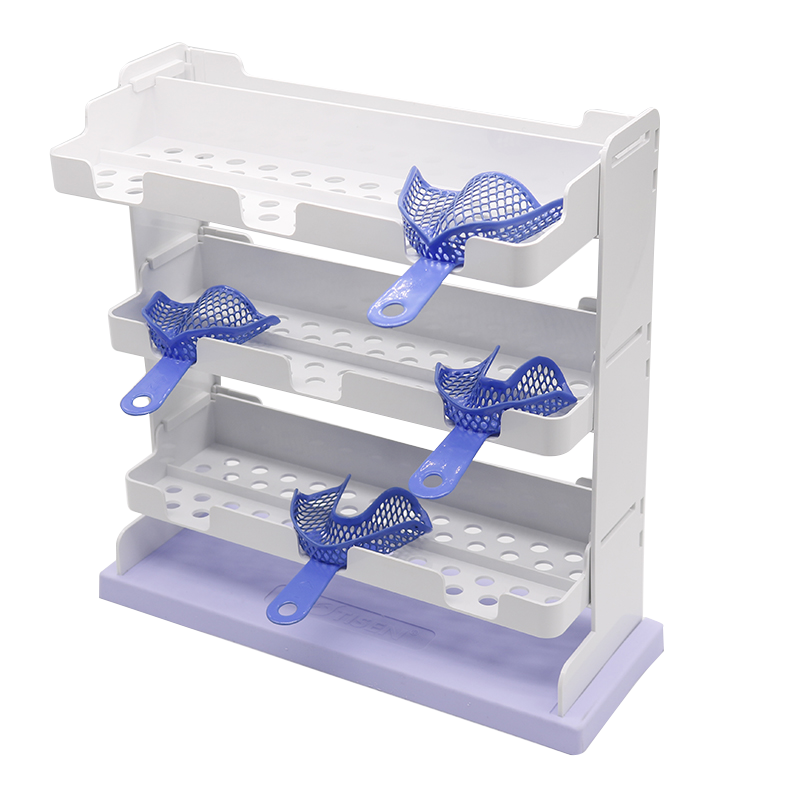 牙科材料口腔印模牙托托盘放置架模型牙印支架石膏取模收纳架包邮