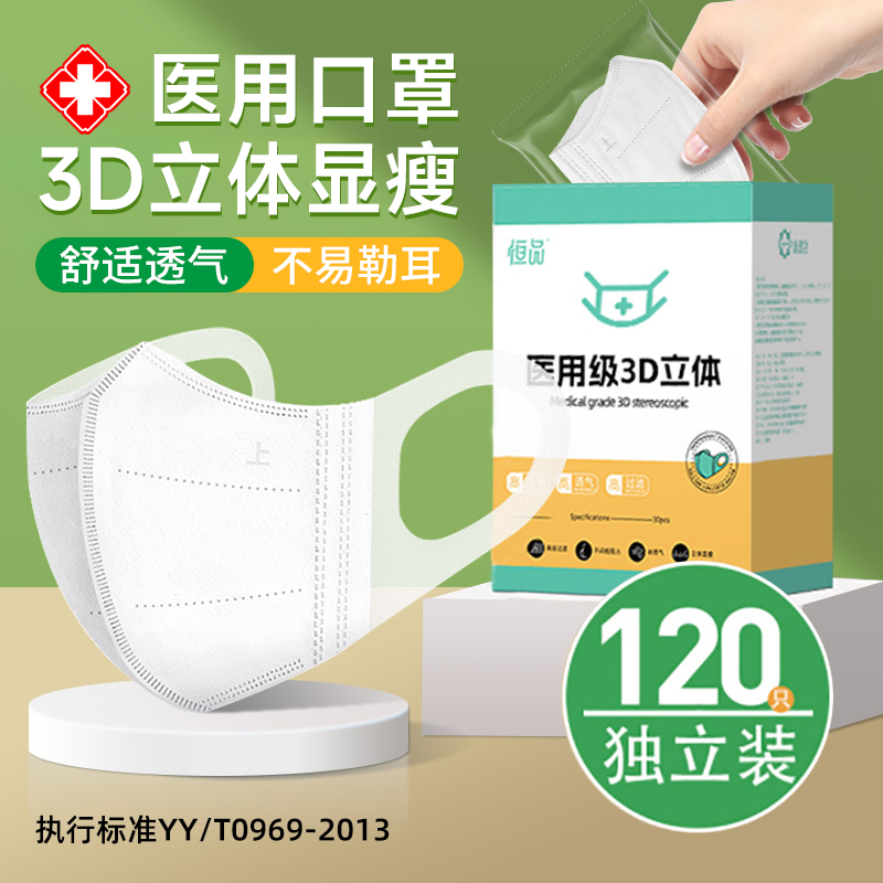 3D立体高颜值医用级口罩2025新款