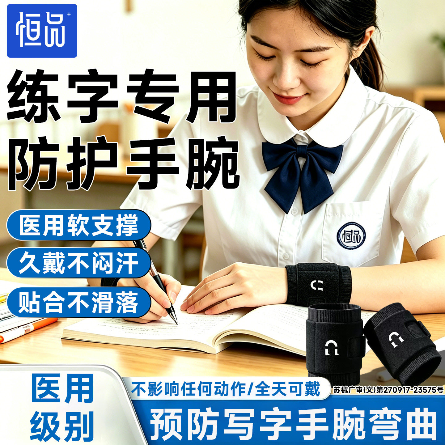 夏季薄款学生护腕预防儿童腱鞘炎