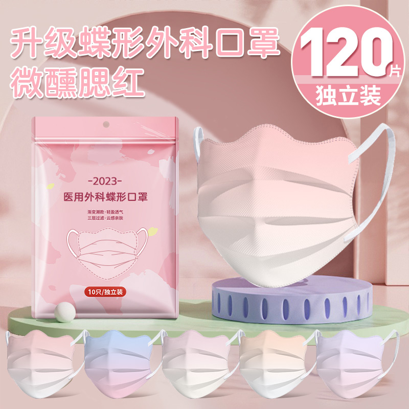 高颜值【医用外科口罩】腮红渐变
