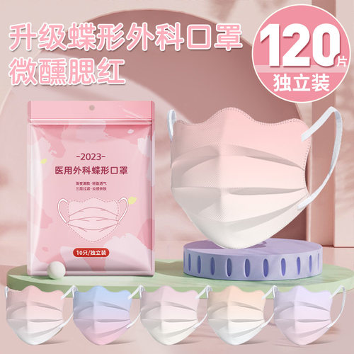 高颜值【医用外科口罩】腮红渐变