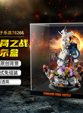 适用于乐高漫威复仇者联盟终局之战76266展示盒透明亚克力防尘罩