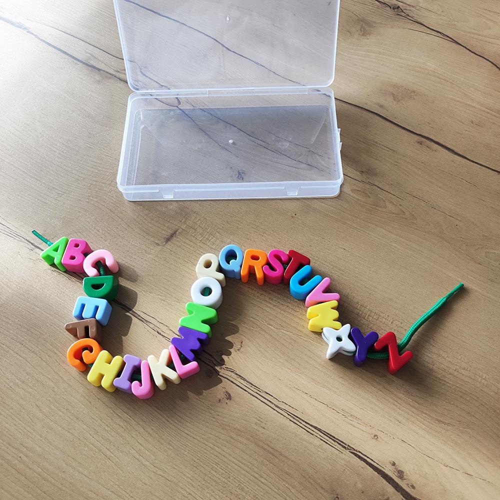 儿童早教启蒙英语学习 幼儿园26个英文字母穿绳串串珠玩教具