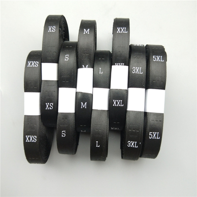 服装尺码标领标黑色白色织唛布标