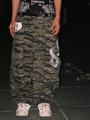 school美式 GameOne 嘻哈虎纹滑板宽松 迷彩裤 old 24SS 蛇華