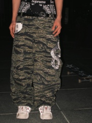 GameOne 24SS “蛇華”迷彩裤 old school美式嘻哈虎纹滑板宽松