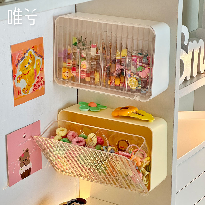 儿童发饰收纳盒壁挂式发圈皮筋盒