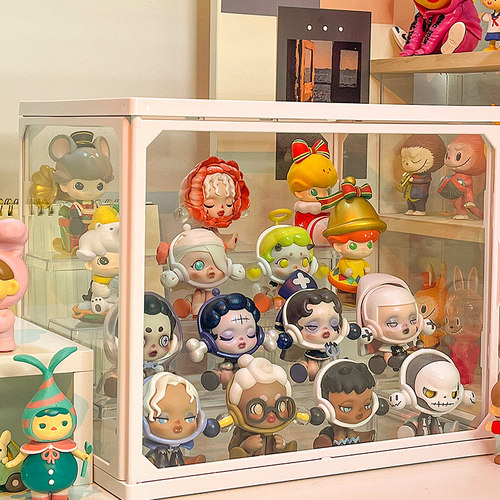 盲盒收纳展示架泡泡马特陈列场景