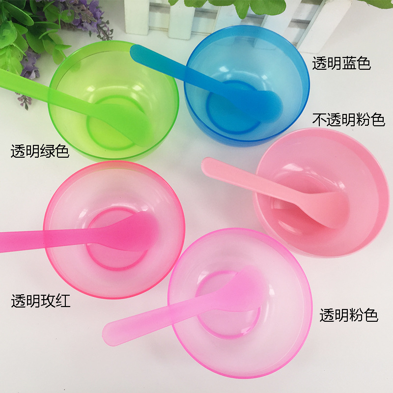 透明面膜碗套装 塑料 面膜棒 调膜碗 DIY美容化妆面膜工具