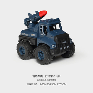 妮乐小队长合金车模军事运输车仿真玩具车儿童收藏车模摆件车礼物