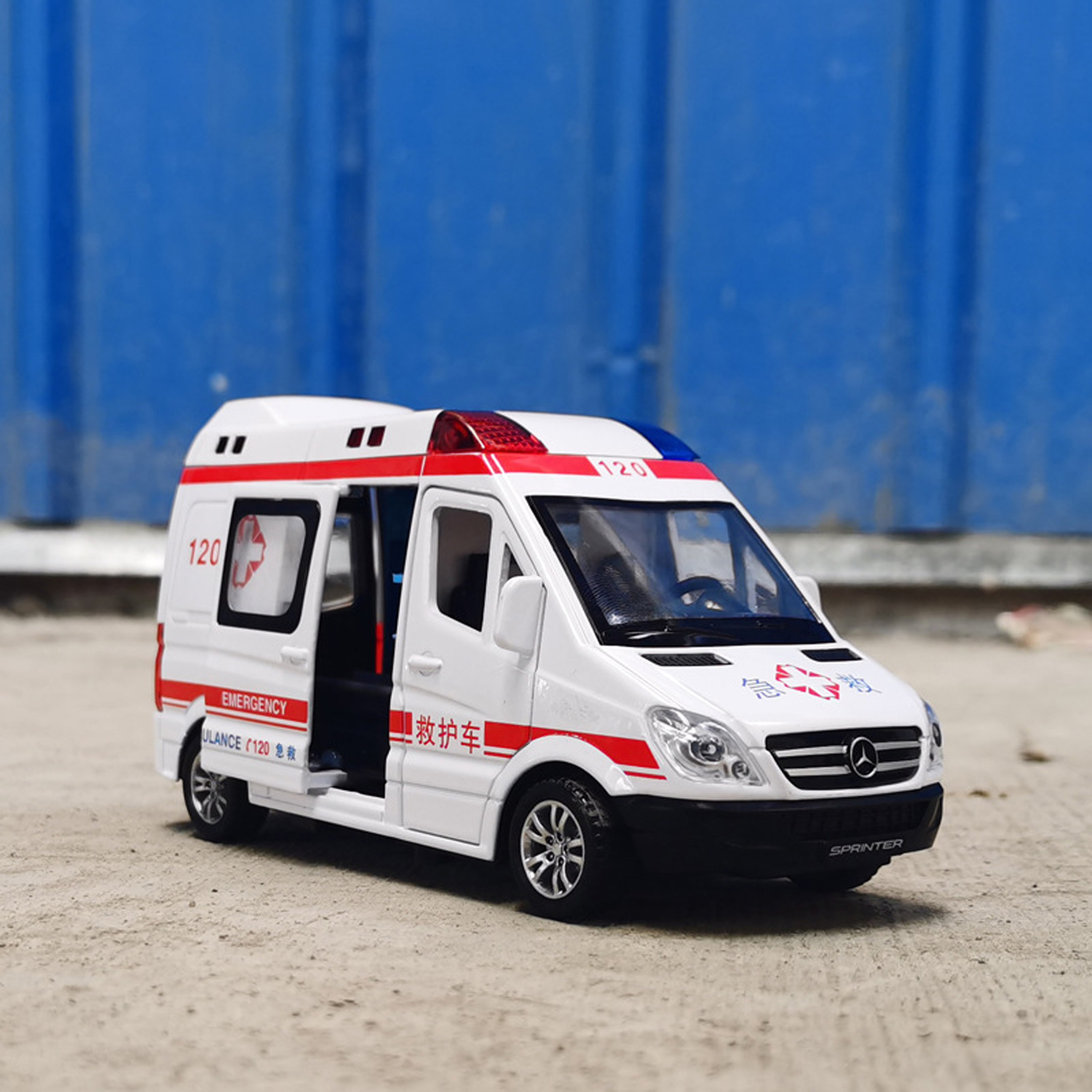 VB32463D奔驰救护车合金车模型