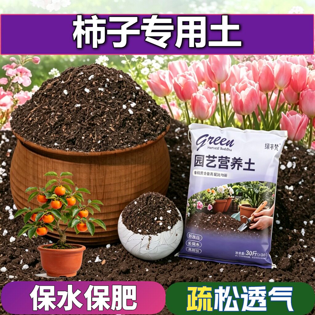 柿子专用腐叶土疏松透气保水保肥室内加深生根粉有机防徒长多肉