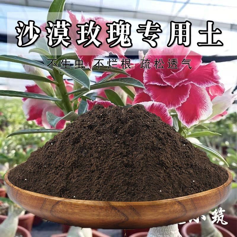 沙漠玫瑰专用土沙漠玫瑰土盆栽土营养土通用种花养花泥土壤种植土