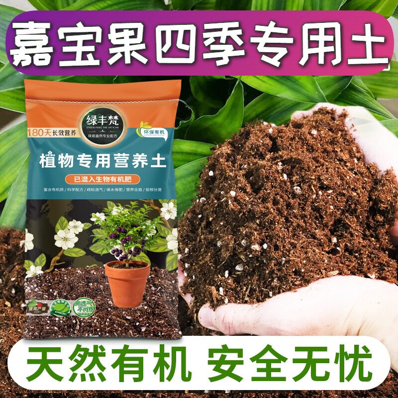 嘉宝果四季专用营养土保水保肥菜园种植土安全可靠绿叶无草籽喜酸