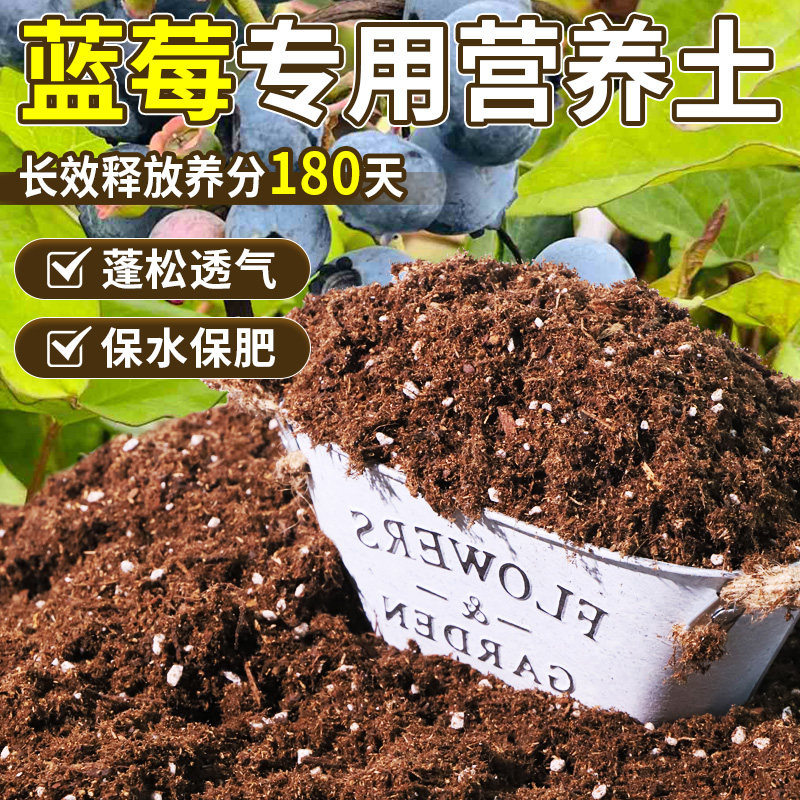 蓝莓适用轻质土排水顺畅盆景营养土温和不烧根调节土质无草籽球根