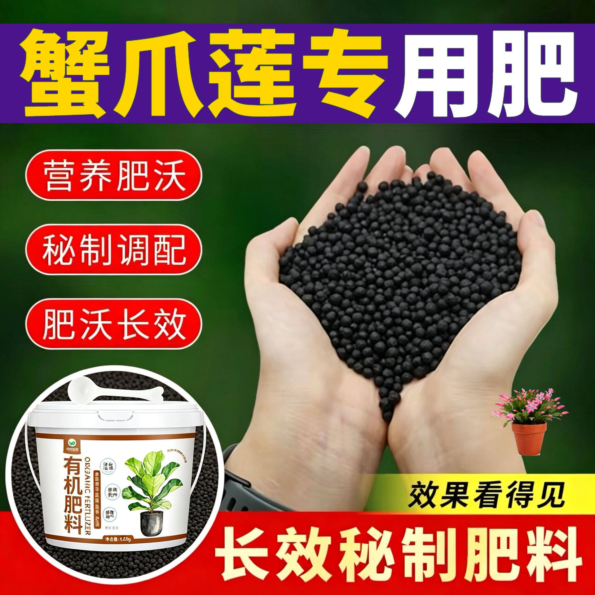 蟹爪莲适用肥叶面肥养花肥根系发达盆栽园艺底肥颗粒肥料复合肥