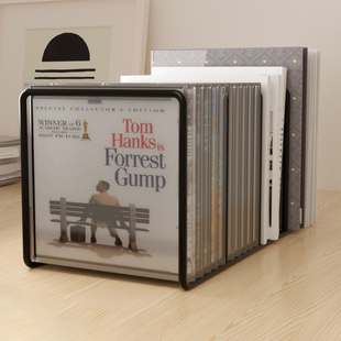 CD收纳架唱片桌面展示架金属铁艺光盘陈列PS4游戏收纳架子大容量