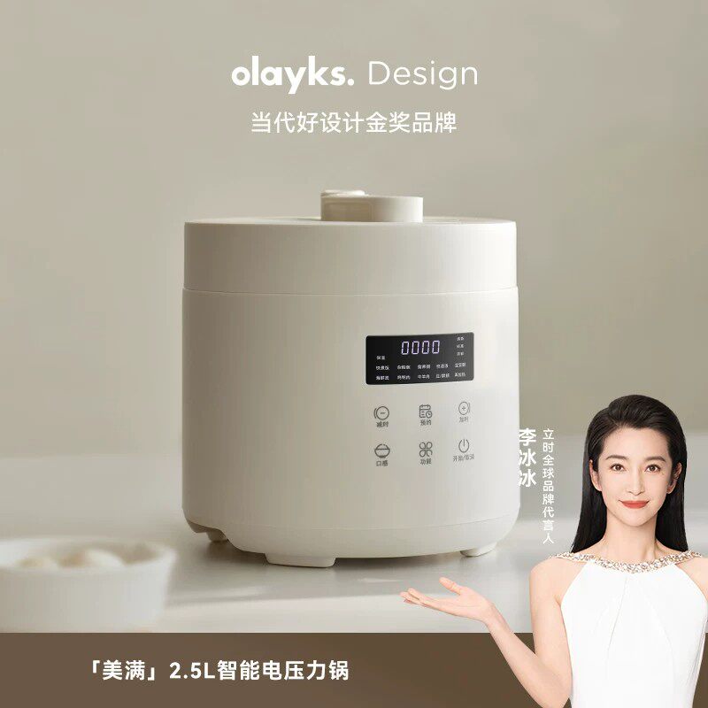 olayks出口原款电压力锅家用小型迷你智能2.5L高压锅煲1-2人3