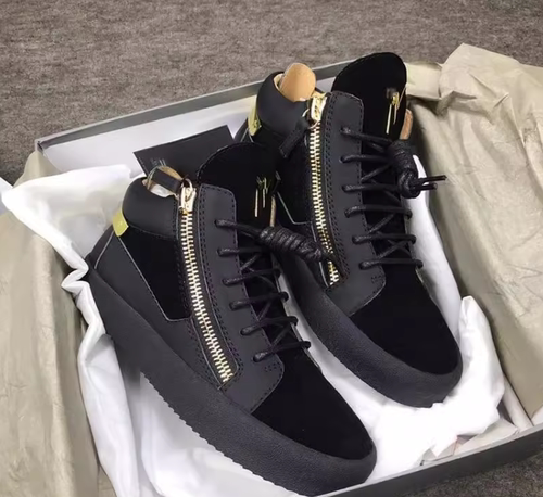 欧洲站新款GZ男鞋高帮鞋平底休闲板鞋铁片潮流拉链鞋休闲鞋短靴男