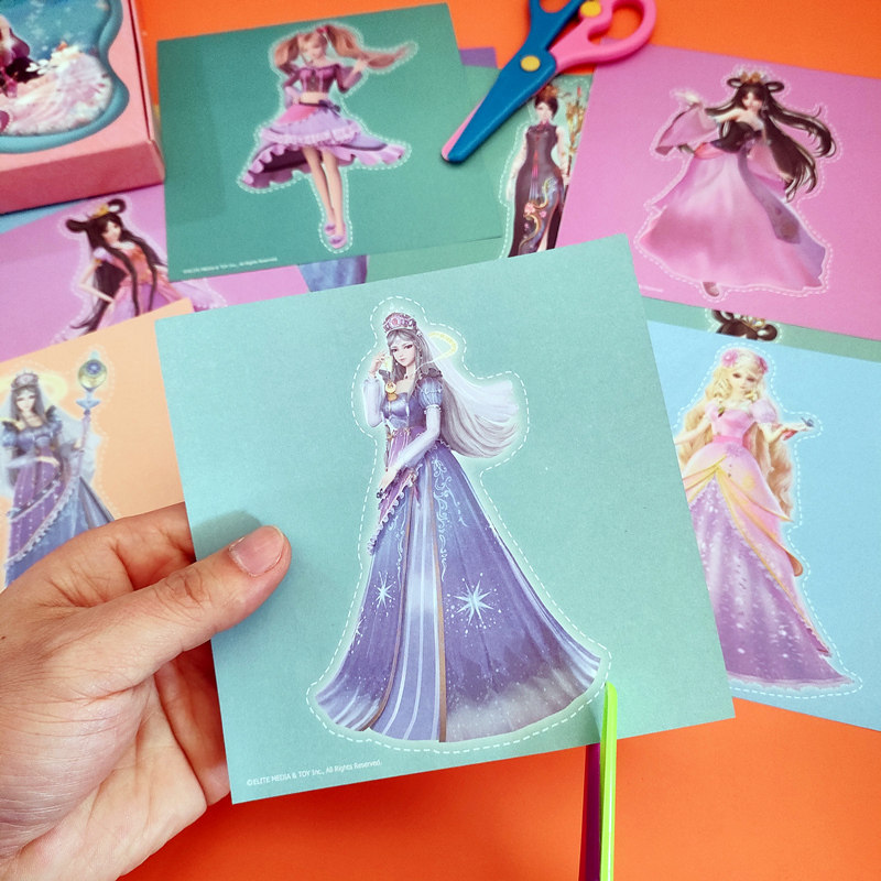 儿童叶罗丽手工diy制作幼儿园宝宝趣味立体折纸书3岁5女孩剪纸6