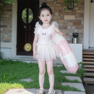 小女孩洋气游泳衣小童温泉衣 公主裙速干泳装 女童泳衣夏季 儿童韩版