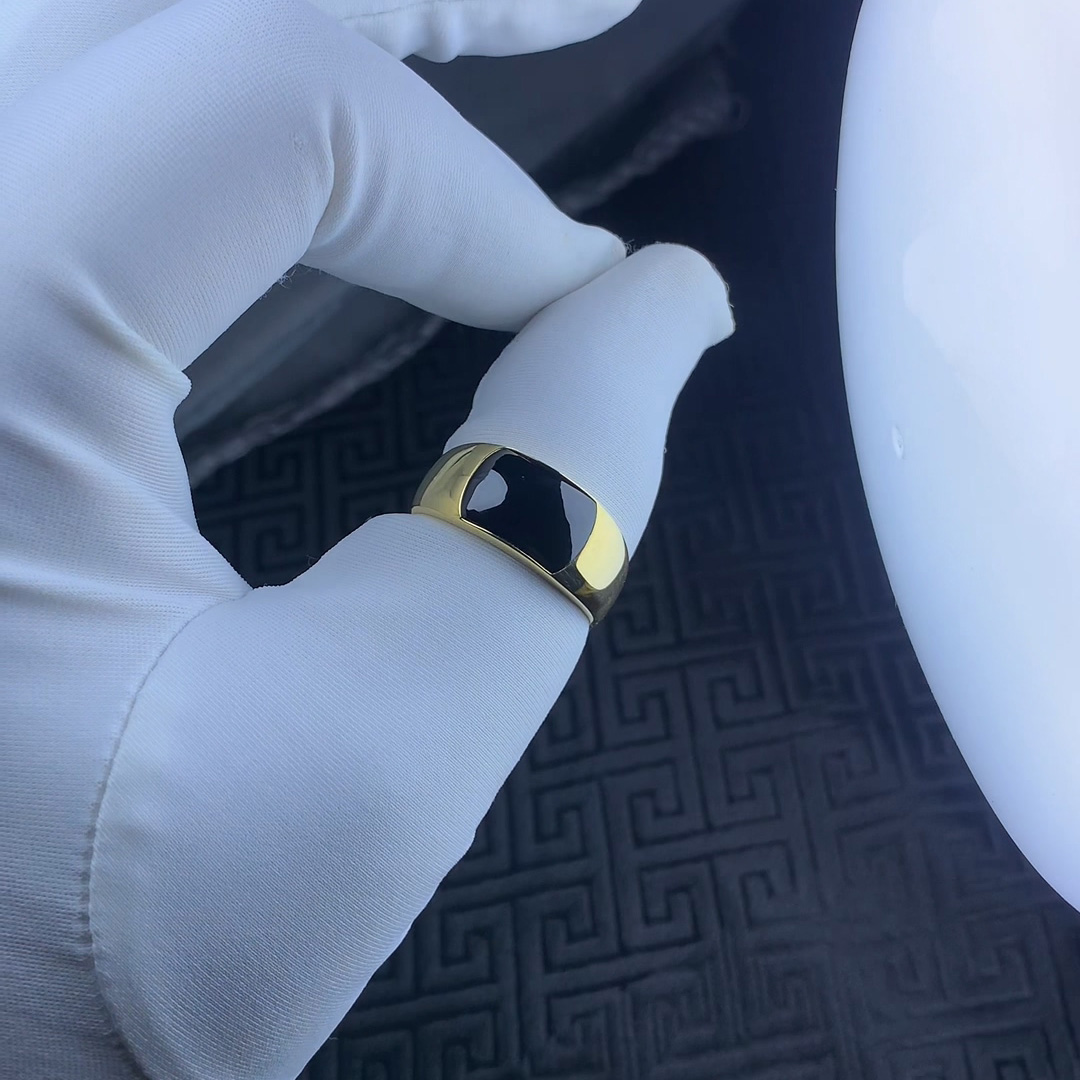 订做18k金戒指 马鞍墨翠戒指 天然A货墨翠 缅甸墨翠戒指