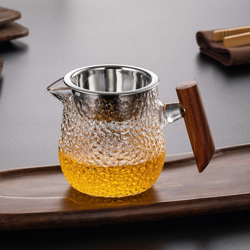 加厚锤纹玻璃木把公道杯茶漏滤茶器一体套装茶海公杯分茶器茶具配,餐饮具,公道杯,淘宝优惠券,粉丝福利购,淘宝优惠卷