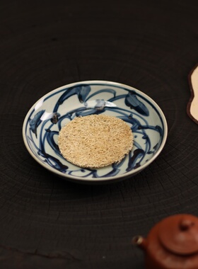 仿古青花手绘壶承茶壶养壶干泡盘壶垫壶托点心盘家用个性创意茶具