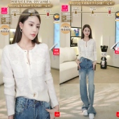 耀眼 她 超绝羊毛 羊驼毛jin口亮片开衫 D25T51852