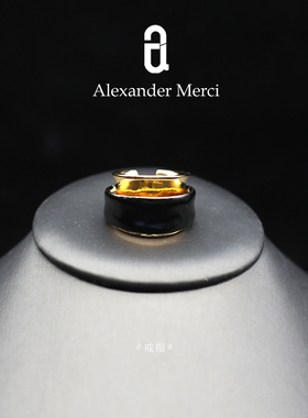 设计师小众重工珐琅镀金可调节开口戒指  AD25S111701