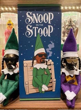 Snoop on a Stoop Christmas Elf Doll跨境圣诞窥探弯腰精灵娃娃