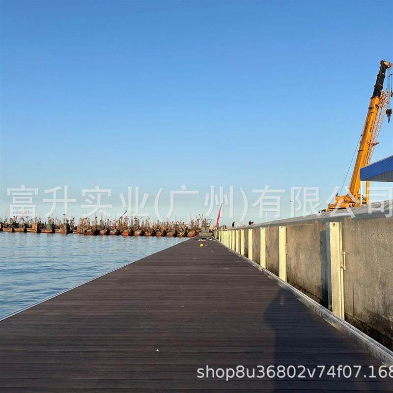 水上体育运动比赛码头 铝合金结构浮动平台  海上浮桥安装打桩