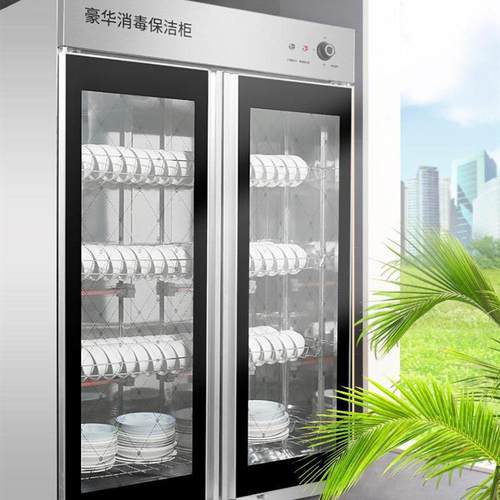 商用热风循环消毒柜 碗筷餐具消毒柜 不锈钢单双门紫外线消毒柜