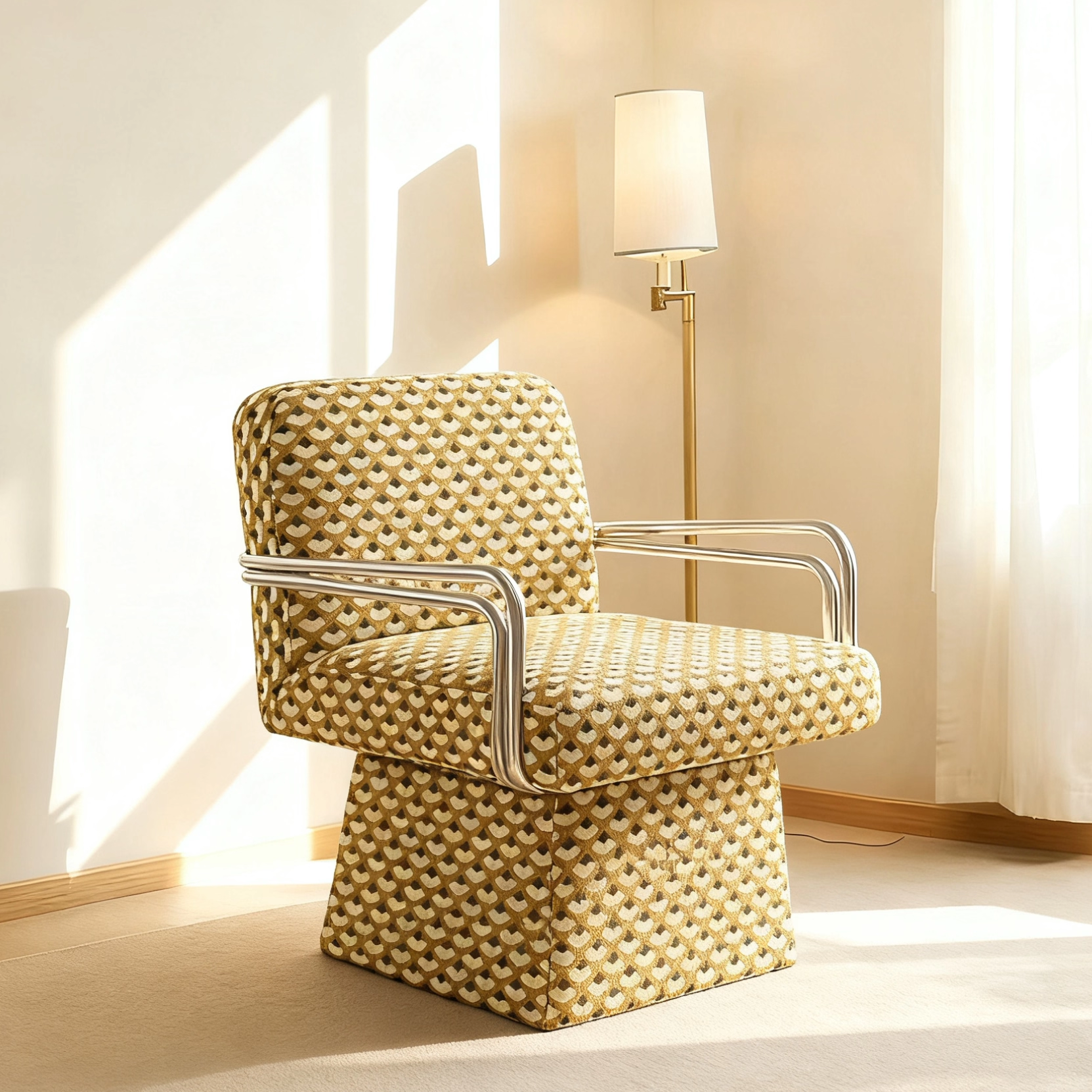 法式复古设计师阳台休闲扶手椅