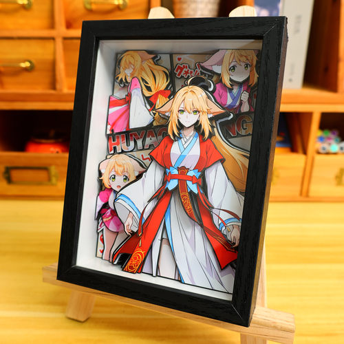 狐妖小红娘立体画涂山红红周边3D动漫手办装饰画摆台手工生日礼物