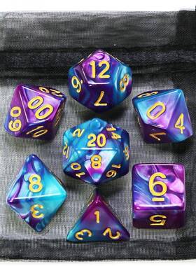 Dice DND Game Dice Role Dice Mixing Colours Dice Set With Ba