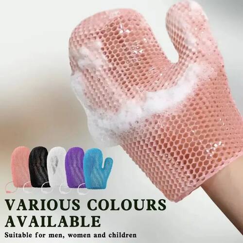 New Honeycomb TPU Exfoliating Shower Glove - Quick-Drying Bo