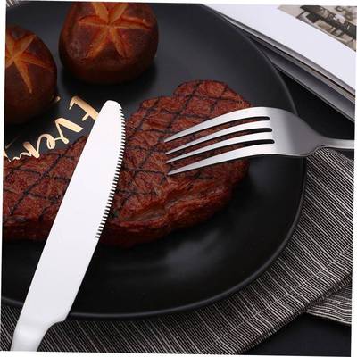 Stainless steel western cutlery knife, fork and spoon set