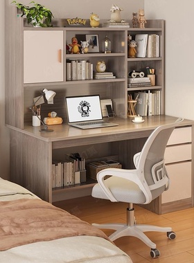 Desk, bookshelf, writing desk, computer desk, office desk