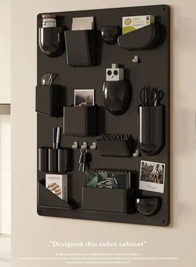 Large Wall-mounted Storage Rack with Hooks for Office, Kitch