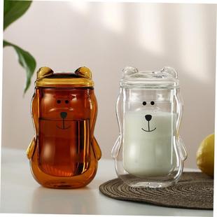 Coffee Cup Double glass Handle resistant mug Heat Water Set