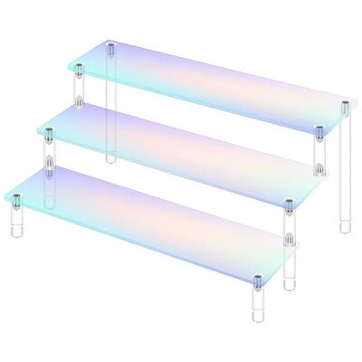 1-5 Tier Iridescent Acrylic Display Risers Stand Shelf for F