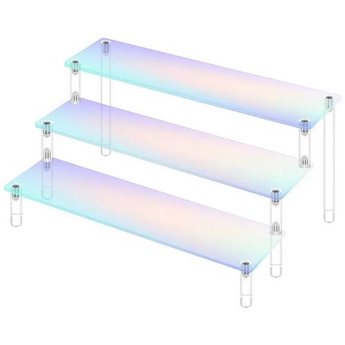 1-5 Tier Iridescent Acrylic Display Risers Stand Shelf for F