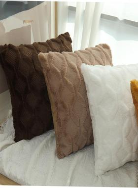 Nordic sofa pillow cushion cover corduroy striped pillowcase