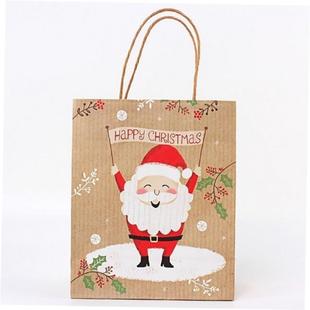 Bags Santa B无品牌 Christmas Paper Gift Kraft 12pcs Sacks