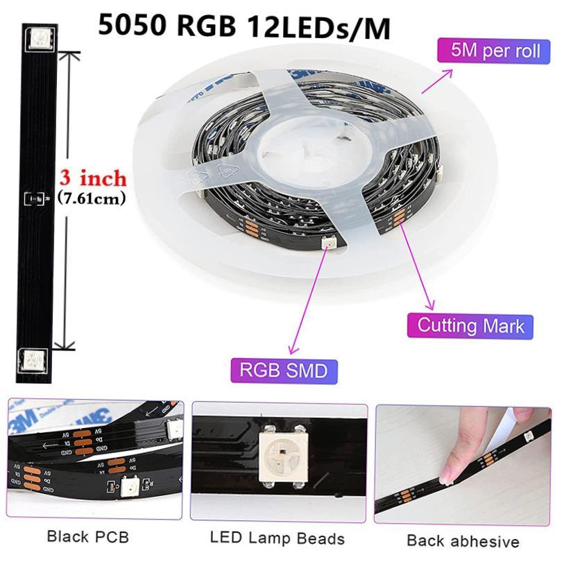 10M 5M Led Strip Light RGB Infrared Bluetooth ontroller luce
