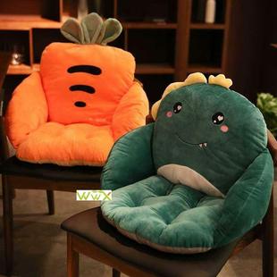 Integrally sedentary office chair cushion cushions the seat