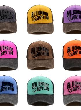 Lettered american baseball cap mesh lorry cap billionaire