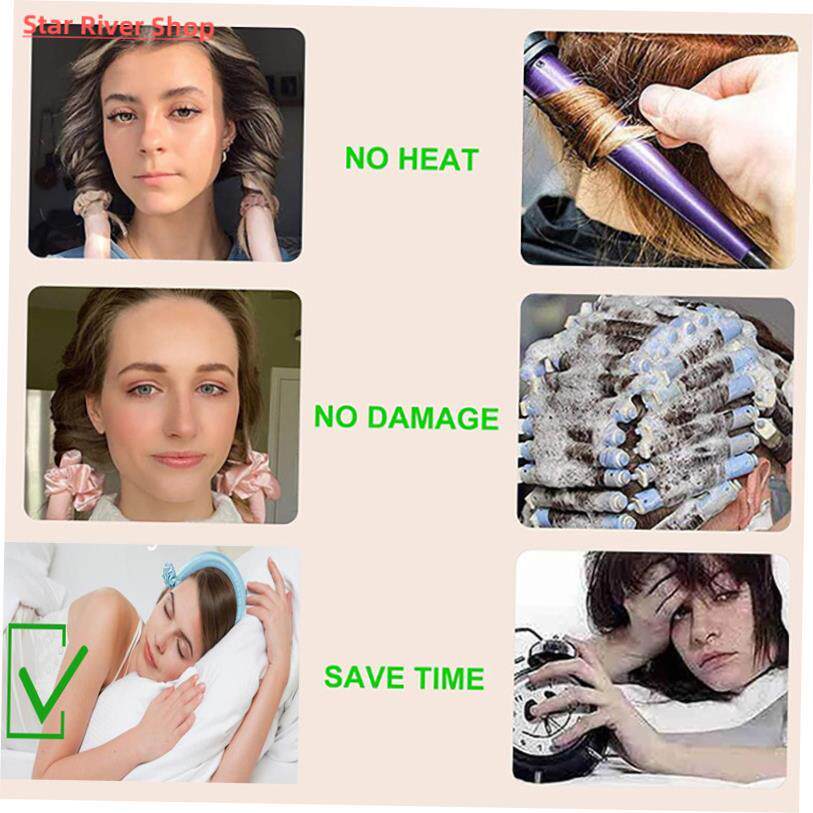 u8ubZdH1Heatless Hair Curlers Curling Iron Headband Lazy Cur